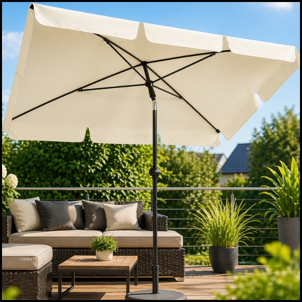 Kremowy parasol balkonowy 200x130cm prostokątny,  łamany, ogrodowy 08.jpg.jpg