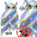 Zawieszana sowa stojąca efekt hologramu odstraszacz gołębi ptaków + dzwonek (3).jpg
