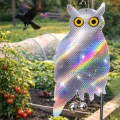 Zawieszana sowa stojąca efekt hologramu odstraszacz gołębi ptaków + dzwonek (5).jpg