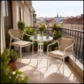 Zestaw mebli ogrodowych beżowe meble na balkon i do ogrodu stół i krzesła (9).jpg