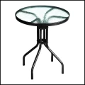 Stolik balkonowy na balkon i taras  okrągły stół szklany 60 cm  metalowy (2).jpg