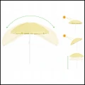 Cytrynowy parasol do ogrodu  plażowy na balkon taras łamany z falbaną 240 cm (4).jpg