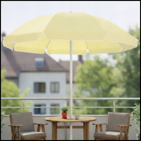 Cytrynowy parasol do ogrodu  plażowy na balkon taras łamany z falbaną 240 cm (7).jpg