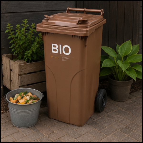 Brązowy pojemnik z klapą kubeł kosz na BIO odpady śmieci z atestami  120 L (2).jpg
