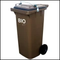Brązowy kosz pojemnik kubeł ze szczelną pokrywą na śmieci i odpady BIO 120 L (6).jpg