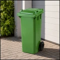 Zielony pojemnik z klapą kubeł kosz na dpady śmieci z atestami 80 L  (1).jpg