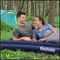 Duży materac dwuosobowy welurowy Bestway miękki 191 × 137 × 22 cm granatowy (2).jpg