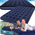 Duży materac dwuosobowy welurowy Bestway miękki 191 × 137 × 22 cm granatowy (13).jpg