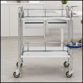Wózek laboratoryjny zabiegowy kosmetyczny ze stali 2 półki 2 szuflady 65 x 60 x 86 cm 20 kg (1).jpg