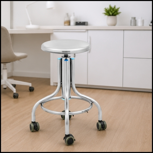 Taboret na kołach stołek laboratoryjny warsztatowy ze stali nierdzewnej 45-60 cm do 100 kg kosmetyczny (8).jpg
