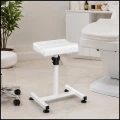 Biały podnóżek kosmetyczny do pedicure regulowana wysokość do 75 cm do 80 kg (7).jpg