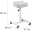 Jasnoszary podnóżek kosmetyczny do pedicure regulowana wysokość 47-67cm do 80 kg (7).jpg