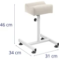 Kremowy podnóżek kosmetyczny do pedicure 24x22cm wys. 47-67cm  (7).jpg