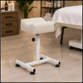 Kremowy podnóżek kosmetyczny do pedicure 24x22cm wys. 47-67cm  (9).jpg
