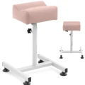 Podnóżek kosmetyczny do pedicure 24x22cm wys. 47-67cm pudrowy róż (2).jpg