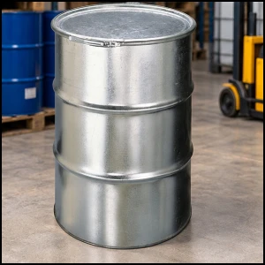 Beczka stalowa metalowa ocynkowana 200L zdejmowane wieko, 595 x 820 mm