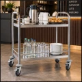 Wózek kelnerski ze stali nierdzewnej z relingami - 2 półki Royal Catering (1).jpg