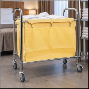 Wózek na brudne pranie pościel stal nierdzewna do hotelu 250L Royal Catering