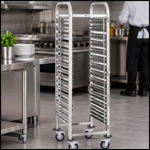 Wózek kelnerski cateringowy do transportu 16 pojemników tac GN 1/1 Royal Catering 