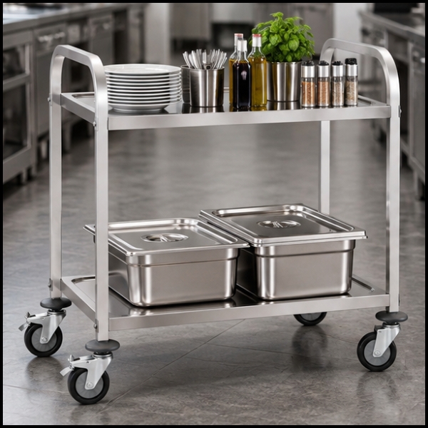 Wózek kelnerski cateringowy 2-półkowy do 160 kg stal nierdzewna Royal Catering (6).jpg