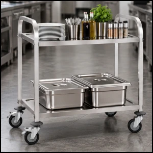 Wózek kelnerski cateringowy 2-półkowy do 160 kg stal nierdzewna Royal Catering