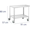 Wózek kelnerski cateringowy do serwowania 2 półki 80 x 57 cm do 100 kg Royal Catering (5).jpg