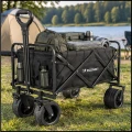 Wózek plażowy turystyczny składany z siatką szerokimi kołami do 100 kg (3).jpg