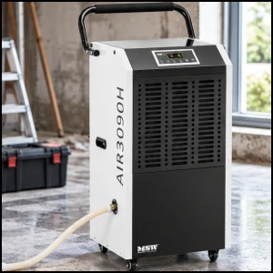 Osuszacz powietrza do 150 m2 pochłaniacz wilgoci przemysłowy z uchwytem 1300 W 1129 m3/h