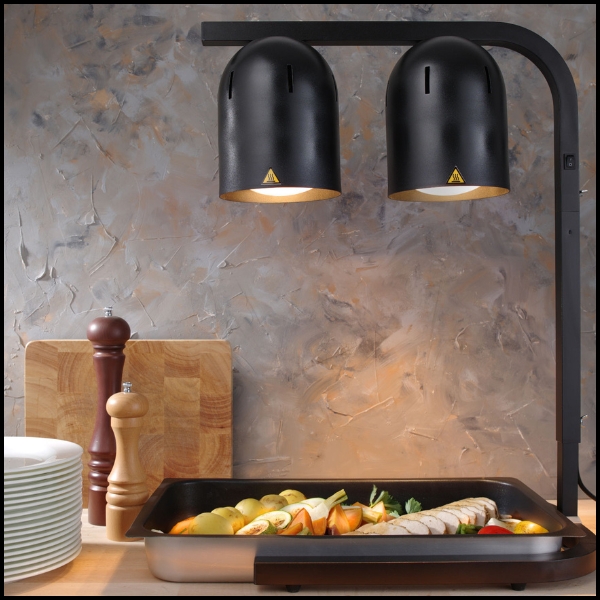 Lampa grzewcza do podgrzewania frytek potraw czarna 500 W  Hendi  (1).jpg
