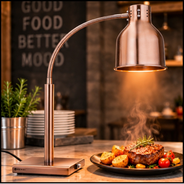 Lampa grzewcza stołowa do podgrzewania potraw giętka 250 W - miedziana (1).jpg