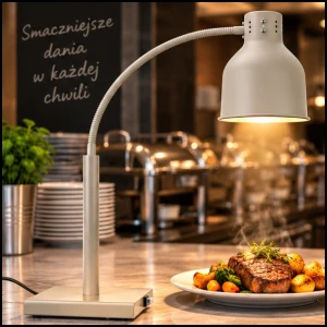 Lampa grzewcza stołowa do podgrzewania potraw giętka 250 W - beżowa