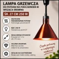 Lampa grzewcza do potraw na podczerwień IR wisząca srebrna śr. 27cm 250 W  (2).jpg