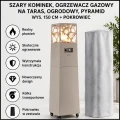 Szary kominek, ogrzewacz gazowy na taras, ogrodowy, Pyramid wys. 150cm +pokrowiec (13).jpg