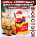 Mikołaj nadmuchiwany dekoracja świąteczna sanie renifer dmuchaniec wys. 150cm (5).jpg
