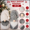 2x mały skrzat krasnal 29cm na prezent święta mikołaj gnom ozdoba szarybiały (6).jpg