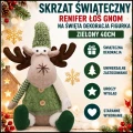 Skrząt świąteczny 40cm renifer łoś gnom na święta dekoracja figurka zielony  (5).jpg