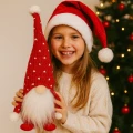 Skrząt świąteczny 33cm mikołaj gnom na święta dekoracja figurka czerwony (7).jpg