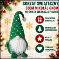 Skrząt świąteczny 33cm mikołaj gnom na święta dekoracja figurka zielony (3).jpg