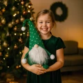Skrząt świąteczny 33cm mikołaj gnom na święta dekoracja figurka zielony (8).jpg