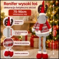 Renifer wysoki łoś dekoracja świąteczna skrzat 75-90cm teleskopowe nogi (1).jpg
