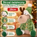 Skrząt świąteczny 28cm renifer łoś gnom na święta dekoracja figurka zielony (2).jpg