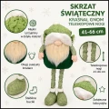 Skrzat świąteczny 41-66cm krasnal gnom teleskopowe nogi zielony dekoracja (4).jpg