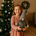 Skrzat krasnal 33 cm prezent dekoracja święta mikołaj gnom świąteczny szary (2).jpg