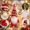 Skr­zat krasnal do zawieszenia święta mikołaj gnom 18cm czapka we wzory (5).jpg