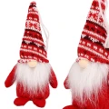 Skr­zat krasnal do zawieszenia święta mikołaj gnom 18cm czapka we wzory (8).jpg
