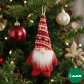 Skr­zat krasnal do zawieszenia święta mikołaj gnom 18cm czapka we wzory (9).jpg