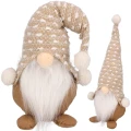 Brązowy skrzat krasnal prezent świąteczny święta mikołaj gnom 32cm czapka (1).jpg