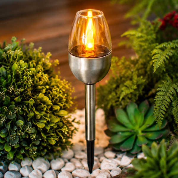 Lampa solarna led ogrodowa nowoczesna srebrna lampa solarna 39cm (4).jpg