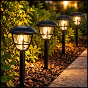 4x lampa solarna led ogrodowa latarenka elegancka 34 cm