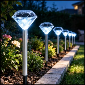 6 x lampa solarna 34cm led zestaw do ogrodu wbijana ogrodowa czujnik